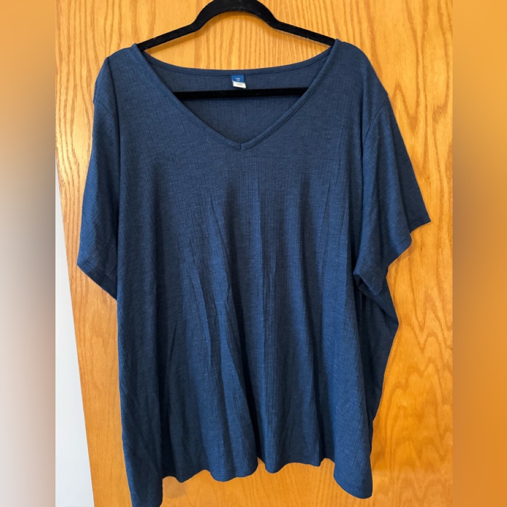 Old Navy Blue Short Sleeve Boxy Tunic